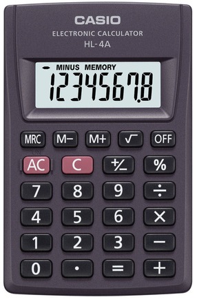 Kalkulator kieszonkowy HL-4A czarny Casio_97107