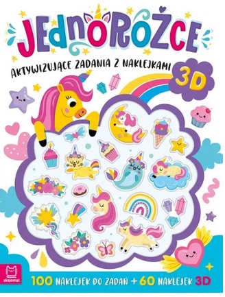 Jednorożce Aktywizujące zadania z naklejkami 3D Aksjomat_97188