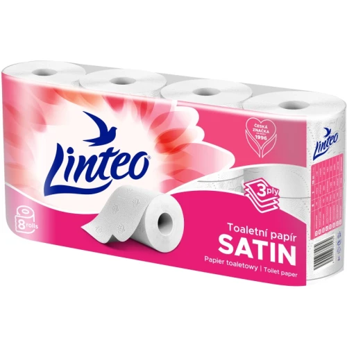 Papier toaletowy 3W 15m 8 rolek biały celuloza Linteo_97299