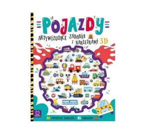 Pojazdy Aktywizujące zadania z naklejkami 3D 4+ Aksjomat