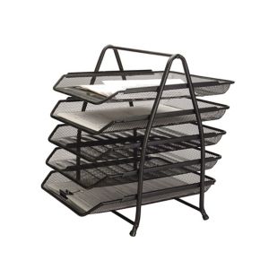 Szuflada na dokumenty 5szt. metalowa czarna Tres_26276