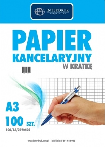 Papier Kancelaryjny A3 kratka 100k Interdruk_23558