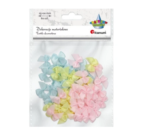 Ozdoba materiałowa Craft-Fun kokardki satynowe Titanum_97513