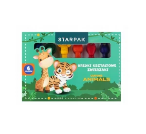 Kredki Woskowe Zwierzaki 6kol. Starpak