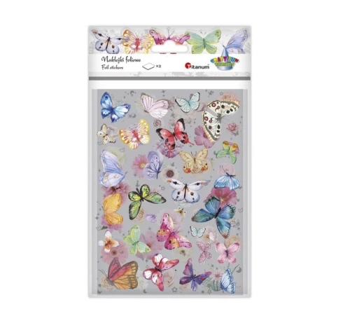 Naklejki Foliowe Motyle i Kwiaty tonacja pastelowa Craft-Fun Titanum_97658