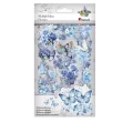 Naklejki Foliowe Motyle i Kwiaty tonacja niebiueska Craft-Fun Titanum_97673
