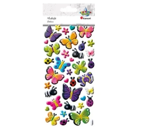 Naklejki Wypukłe Motyle Biedronki i Pszczółki 37szt. Titanum