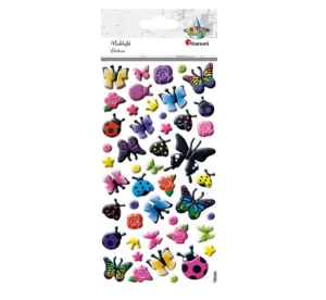 Naklejki Wypukłe Motyle Biedronki i Kwiaty Titanum