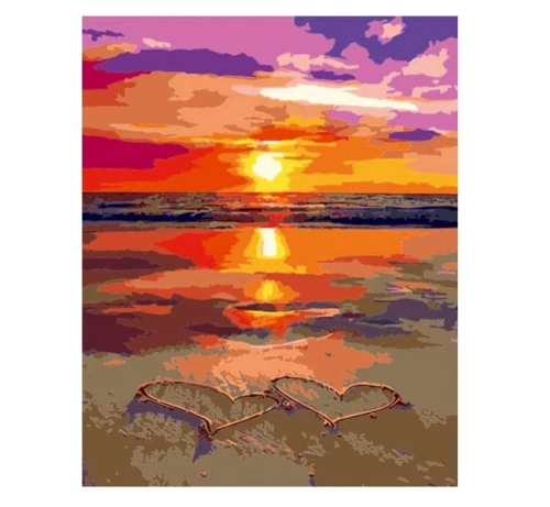 Zestaw Kreatywny Malowanie po Numerach Zachód słońca 40x50 Titanum_97741