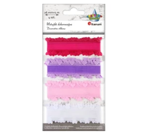 Wstążki Dekoracyjne z Organzy z Falbanką Titanum