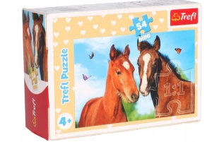 Puzzle Urocze zwierzątka 3 Konie Mini 54el Trefl