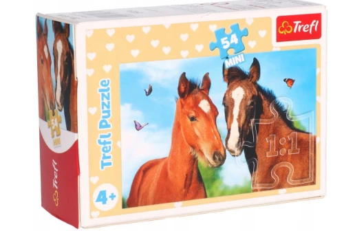 Puzzle Urocze zwierzątka 3 Konie Mini 54el Trefl_98042