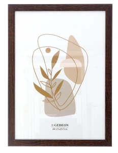 Ramka 21x29.7cm drewniana D2521 ciemno brązowa