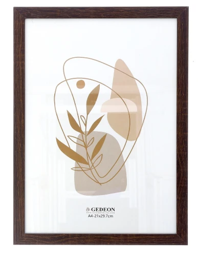 Ramka 21x29.7cm drewniana D2521 ciemno brązowa_98047