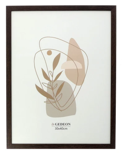 Ramka 30x40cm drewniana z pleksą D2530P Ciemno brązowa_98048