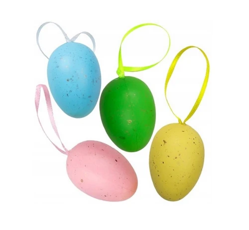 Jajka dekoracyjne plastikowe zawieszki 5 szt. Titanum_98162