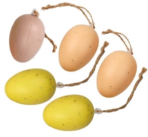 Jajka dekoracyjne plastikowe zawieszki 5 szt. Titanum