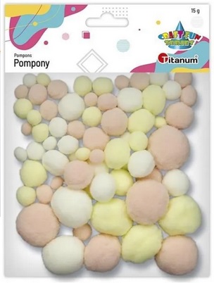 Pompony dekoracyjne poliestrowe 15g Titanum_98187