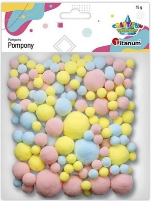 Pompony dekoracyjne poliestrowe Titanum_98191
