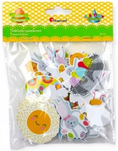 Naklejki Samoprzylepne piankowe wielkanocne 36szt. Titanum