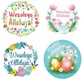 Naklejki na rolce Wesołego Alleluja Wielkanoc 300 sztuk Titanum_98202