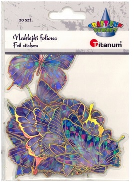 Naklejki foliowe motyle 10 wzorów 20szt Titanum_98213