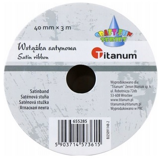 Wstążka satynowa karbowana 4cm x 3m Jasna Różowa Titanum_98245