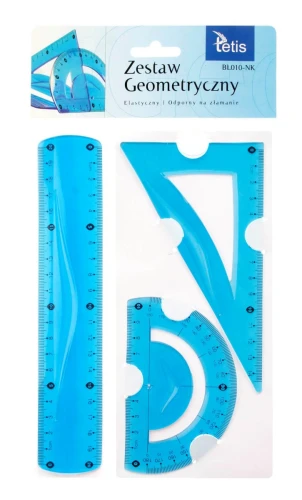 Zestaw geometryczny 20cm elastyczny niebieski BL010-NK Tetis_34861