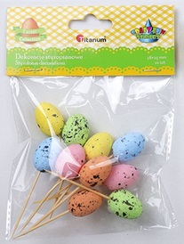 Jajka styropianowe na piku wielkanocne 11cm Titanum
