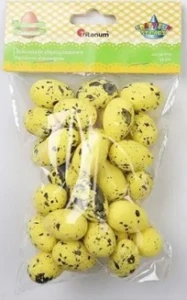 Dekoracje styropianowe jajka przepiórcze 53 szt Titanum