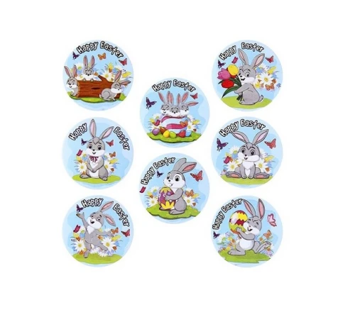 Naklejki papierowe na rolce Wielkanoc Króliczek 500 szt. Titanum_98269
