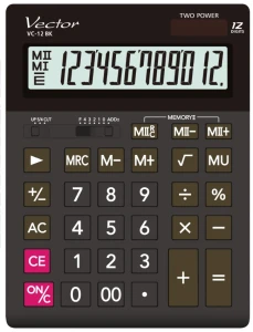 Kalkulator VC-12 BK czarny Vector
