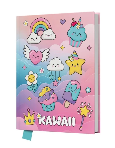 Pamiętnik z kłódką Kawaii 14x18cm 80k_98327