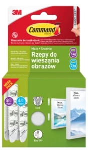 Rzepy 3M do obrazów zestaw do 5 kg Command