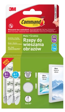 Rzepy 3M do obrazów zestaw do 5 kg Command_98345