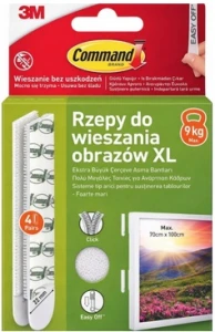 Rzepy do wieszania obrazów białe xl do 9 kg Command