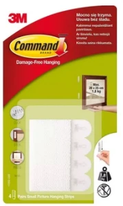 Rzepy do wieszania obrazów średnie 4 Pary Command