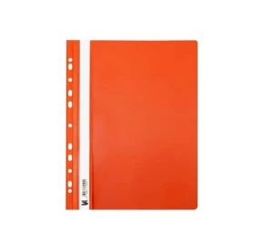 Skoroszyt PCV A4 sztywny wpinany pomarańczowy Tres