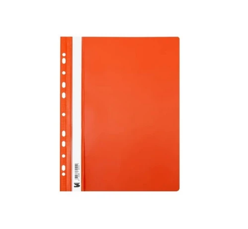 Skoroszyt PCV A4 sztywny wpinany pomarańczowy Tres_98352