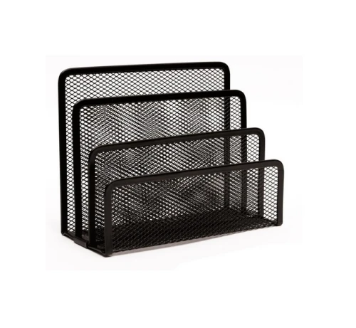 Przybornik metalowy na listy Czarny Tres_98364