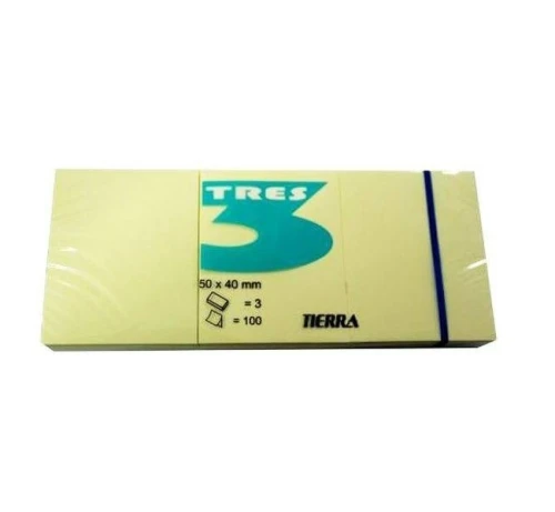 Notes samoprzylepny żółty 50x40mm 300k Tres_98366