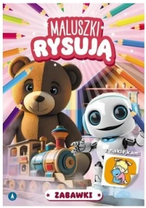 Malowanka A4 naklejki Maluszki rysują Zabawki Skrzat  Aksjomat