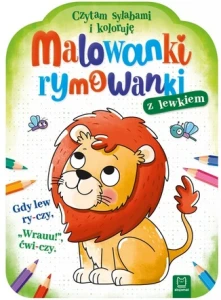 Malowanki rymowanki z lewkiem Czytam sylabami i koloruję Aksjomat