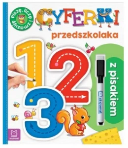 1 2 3 Cyferki przedszkolaka z pisakiem Piszę liczę i zmazuję  Aksjomat