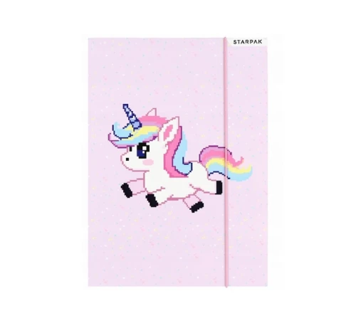 Teczka z gumką A4 Pixel Unicorn Starpak_98517
