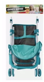 Wózek dla lalek spacerowy metalowy szary Mega Creative