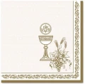 Serwetki "Komunia Hostia Gold" 33 cm 20 szt mix Maki_98681