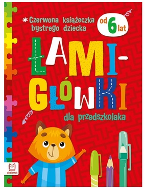 Czerwona książeczka bystrego dziecka Łamigłówki dla przedszkolaka od 6 lat  Aksjomat_98453
