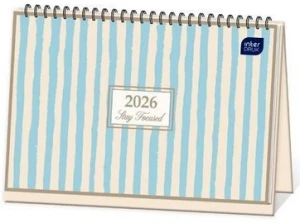 Kalendarz 2026 biurkowy tygodniowy w paski Interdruk