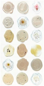 Naklejki pieczątki beżowe Galeria Papieru